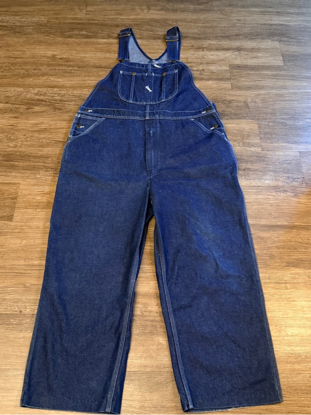 Vintage Roebucks Dark Blue Denim Men's Overalls - Casual Workwear
